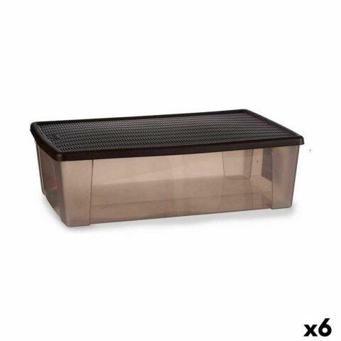 Κουτί αποθήκευσης με Καπάκι Stefanplast Elegance Καφέ Πλαστική ύλη 30 L 38