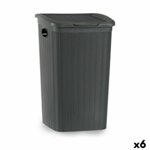 Καλάθι για τα Ρούχα Stefanplast Elegance Γκρι Πλαστική ύλη 50 L 36