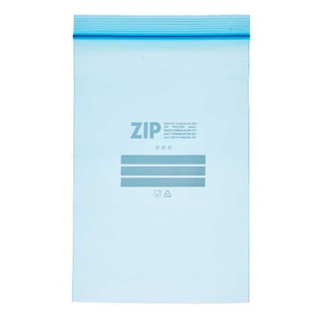 Σετ από Επαναχρησιμοποιήσιμες Τσάντες για τα Τρόφιμα ziplock 17 x 25 cm Μπλε πολυαιθυλένιο (20 Μονάδες)