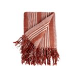 Πολλαπλών χρήσεων Foulard Ρίγες 235 x 205 cm Λευκό Κόκκινο (8 Μονάδες)