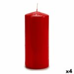 Κερί Κόκκινο 9 x 20 x 9 cm (4 Μονάδες)