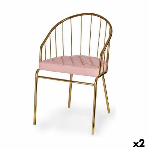 Καρέκλα Μπάρες Ροζ Χρυσό 51 x 81 x 52 cm (x2)