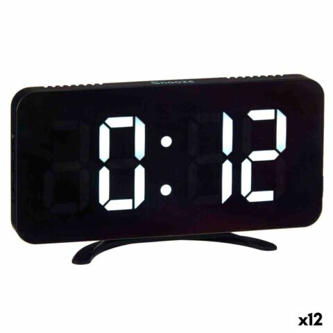 Επιτραπέζιο Ψηφιακό Ρολόι Μαύρο ABS 15