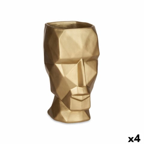 Βάζο 3D Πρόσωπο Χρυσό Πολυρεσσίνη 12 x 24