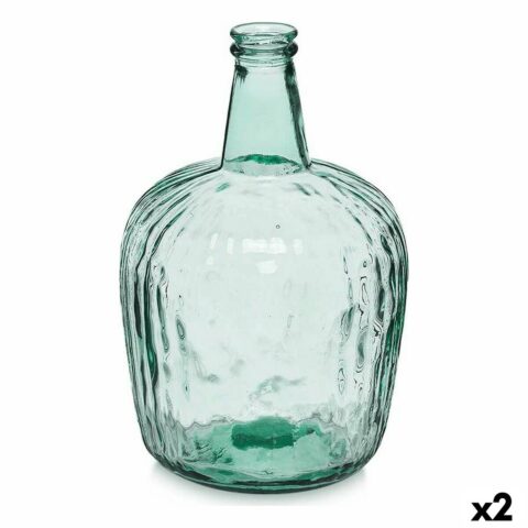 Μπουκάλι Ρίγες Διακόσμηση 14 x 44 x 13 cm Διαφανές (x2)