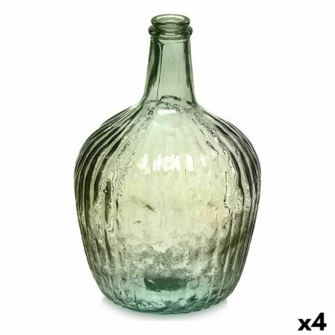 Μπουκάλι Ρίγες Διακόσμηση 17 x 29 x 17 cm Πράσινο (4 Μονάδες)