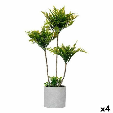 Διακοσμητικό Φυτό Παλάμη 20 x 70 x 20 cm Γκρι Τσιμέντο Πράσινο Πλαστική ύλη (4 Μονάδες)