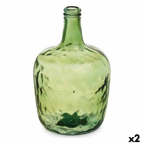 Μπουκάλι Λείο Διακόσμηση Πράσινο 22 x 37