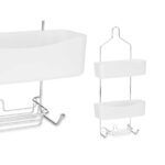 Κρεμάστρα για το Μπάνιο 28 x 60 x 14 cm Μέταλλο Λευκό Πλαστική ύλη (x6)