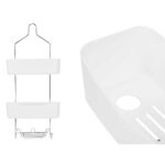 Κρεμάστρα για το Μπάνιο 28 x 60 x 14 cm Μέταλλο Λευκό Πλαστική ύλη (x6)