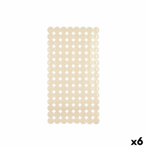 Αντιολισθητικό χαλί ντους Μπεζ PVC 68 x 36 x 1 cm (x6)