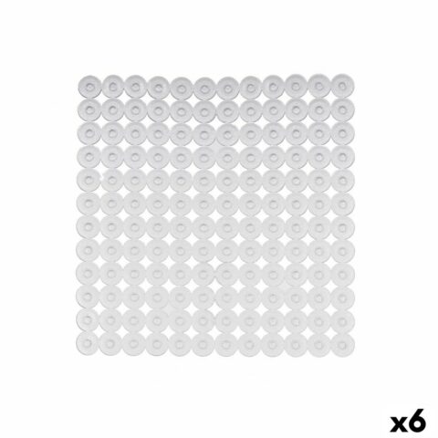Αντιολισθητικό χαλί ντους Διαφανές PVC 54 x 54 x 1 cm (x6)