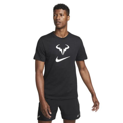 Ανδρική Μπλούζα με Κοντό Μανίκι Nike Court Dri-FIT Rafa Μαύρο
