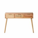 Κονσόλα HONEY Φυσικό Ξυλο παουλόβνια Ξύλο MDF 110 x 30 x 78 cm