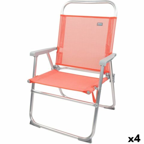 πτυσσόμενη καρέκλα Aktive Flamingo Κοράλι 48 x 88 x 50 cm (4 Μονάδες)