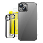 Baseus Glitter Transparent Case and Tempered Glass set for iPhone 14 (black)