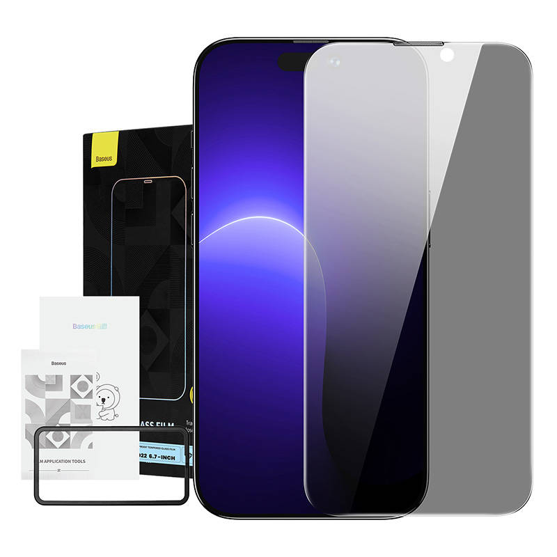 Baseus Tempered glass with privatizing filter 0.4mm for iPhone 14 Pro Max