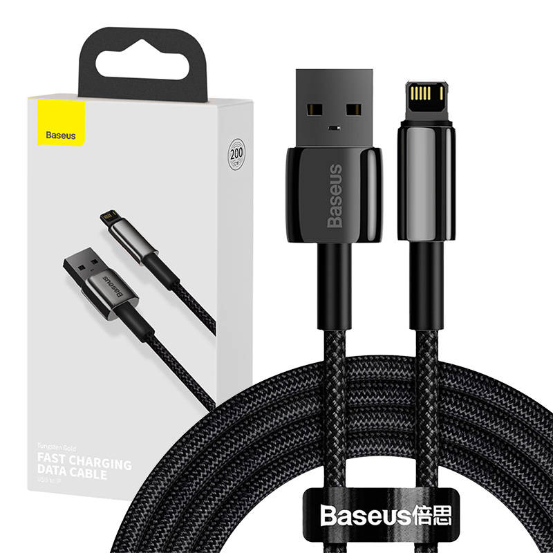 Baseus Tungsten Gold Cable USB to iP 2.4A 2m (black)