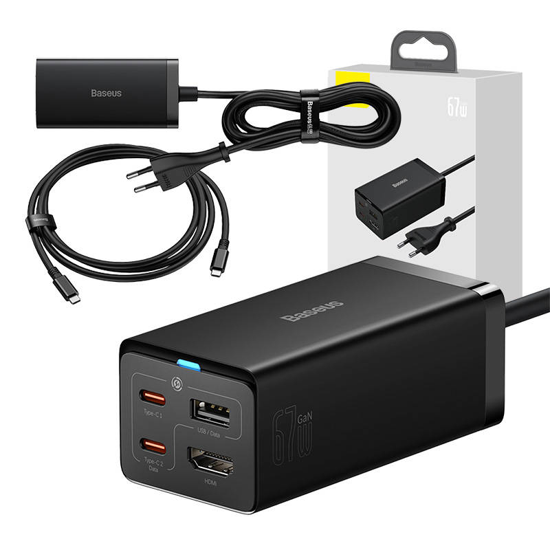 Wall charger Baseus GaN5 Pro 2xUSB-C + USB + HDMI