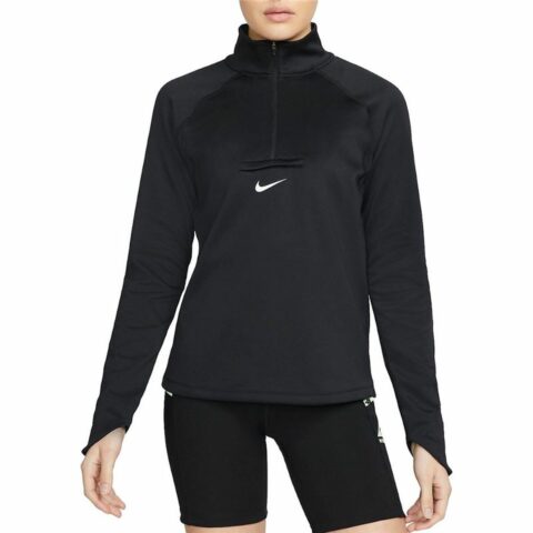Μπλούζα με Μακρύ Μανίκι Nike Dri-FIT Element Running Μαύρο Γυναίκα
