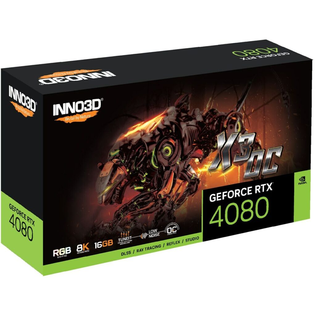 Κάρτα Γραφικών INNO3D N40803-166XX-187049N NVIDIA GeForce RTX 4080 16 GB RAM 16 GB