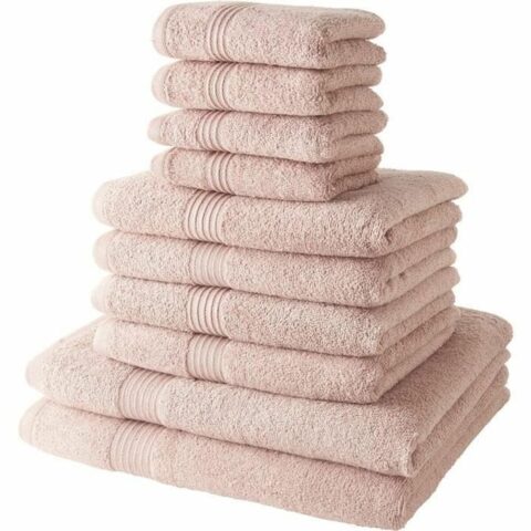 Σετ πετσέτες TODAY Ανοιχτό Ροζ 10 Τεμάχια