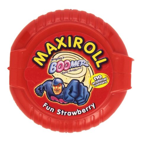Chicle Boomer MaxiRoll Φράουλα (56 g)