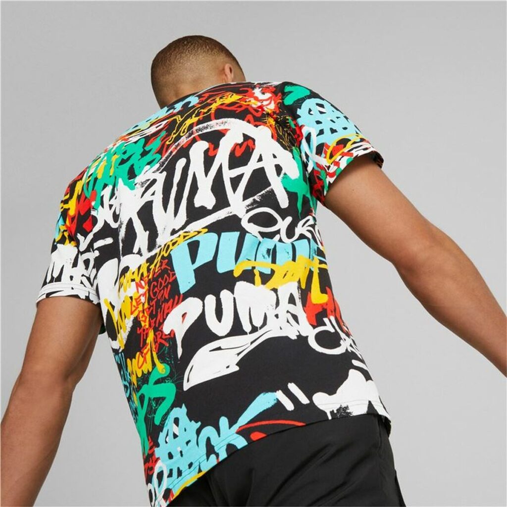 Μπλουζάκι Puma Graffiti Μαύρο Για άνδρες και γυναίκες
