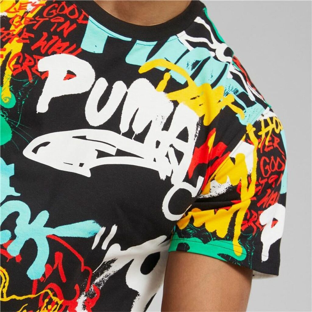 Μπλουζάκι Puma Graffiti Μαύρο Για άνδρες και γυναίκες