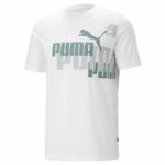 Μπλουζάκι Puma Ess+ Logo Power  Λευκό Για άνδρες και γυναίκες