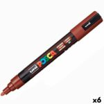 Μαρκαδόρος POSCA PC-5M Καφέ (x6)