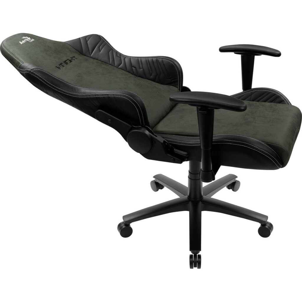 Καρέκλα Παιχνιδιού Aerocool KNIGHT AeroSuede 180º Μαύρο Πράσινο Μαύρο/Πράσινο