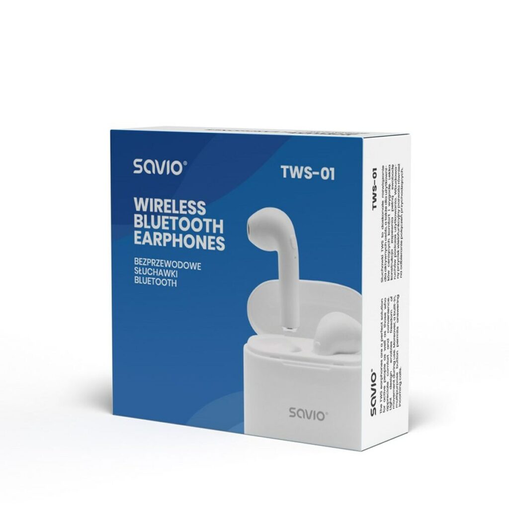 Ακουστικά in Ear Bluetooth Savio TWS-01 Λευκό
