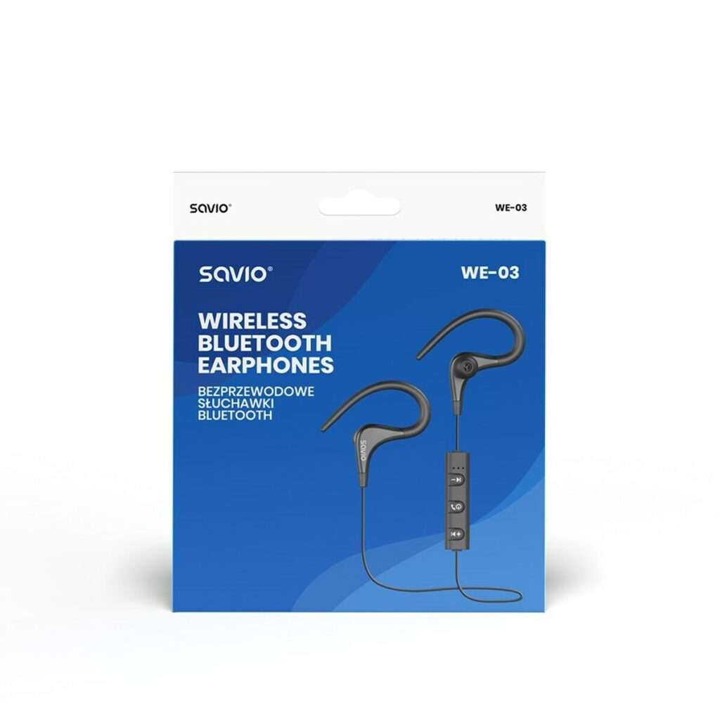 Σπορ Ακουστικά Bluetooth Savio WE-03 Μαύρο