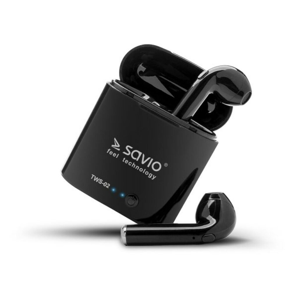Ακουστικά in Ear Bluetooth Savio TWS-02 Μαύρο Γραφίτης