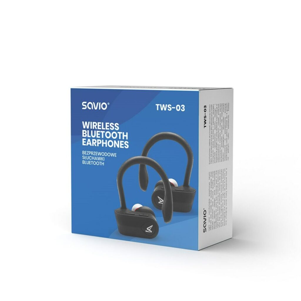 Ακουστικά in Ear Bluetooth Savio TWS-03 Μαύρο Γραφίτης