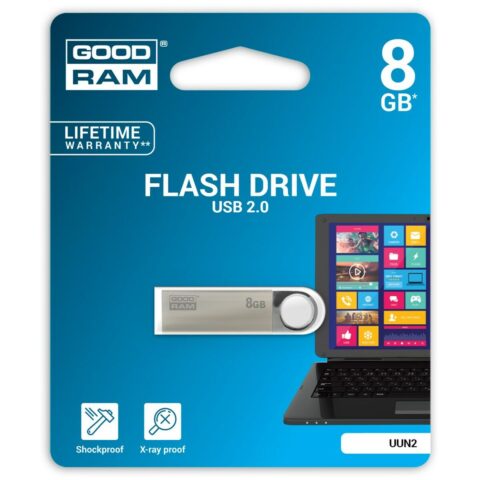 Στικάκι USB GoodRam UUN2 Μαύρο Ασημί 8 GB