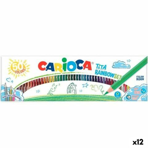 Σετ Μολύβια Carioca Tita Rainbow Πολύχρωμο 50 Τεμάχια (12 Μονάδες)