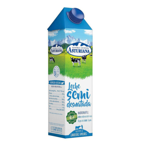 Ημιαποκορυφωμένο γάλα Central Lechera Asturiana (1 L)