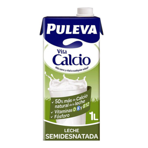 Ημιαποκορυφωμένο γάλα Puleva Ασβέστιο (1 L)