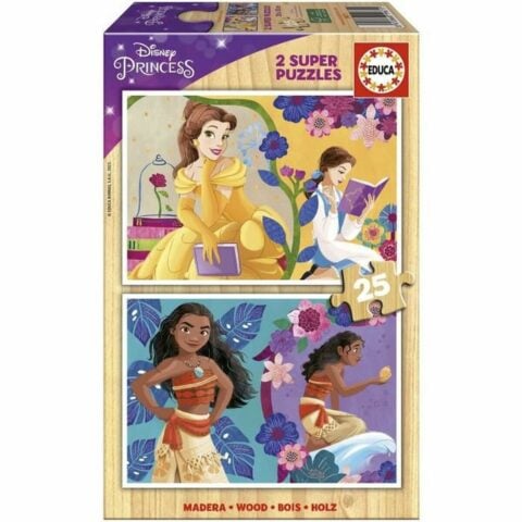 Σετ 2 Παζλ Princesses Disney Bella + Vaiana 25 Τεμάχια