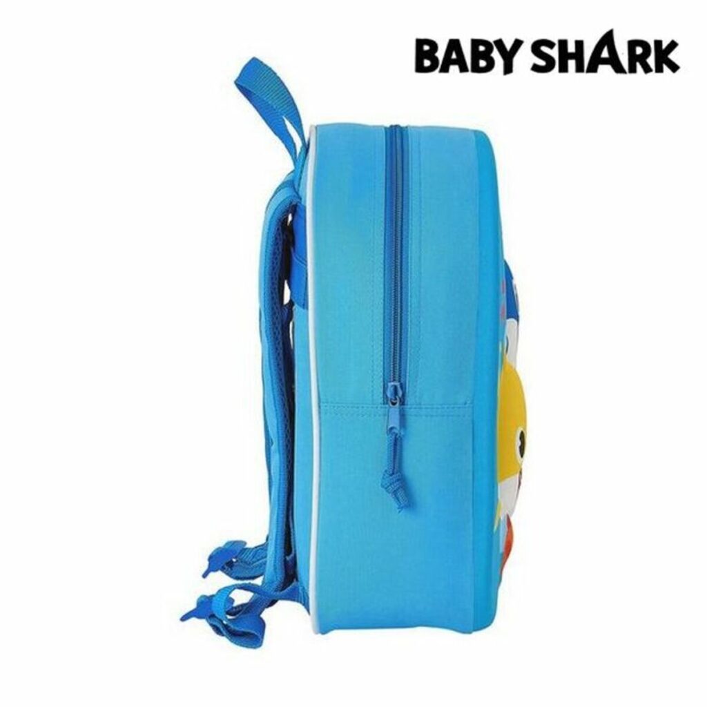 Παιδική Τσάντα 3D Baby Shark M890 Ανοιχτό Μπλε 27 x 32 x 10 cm
