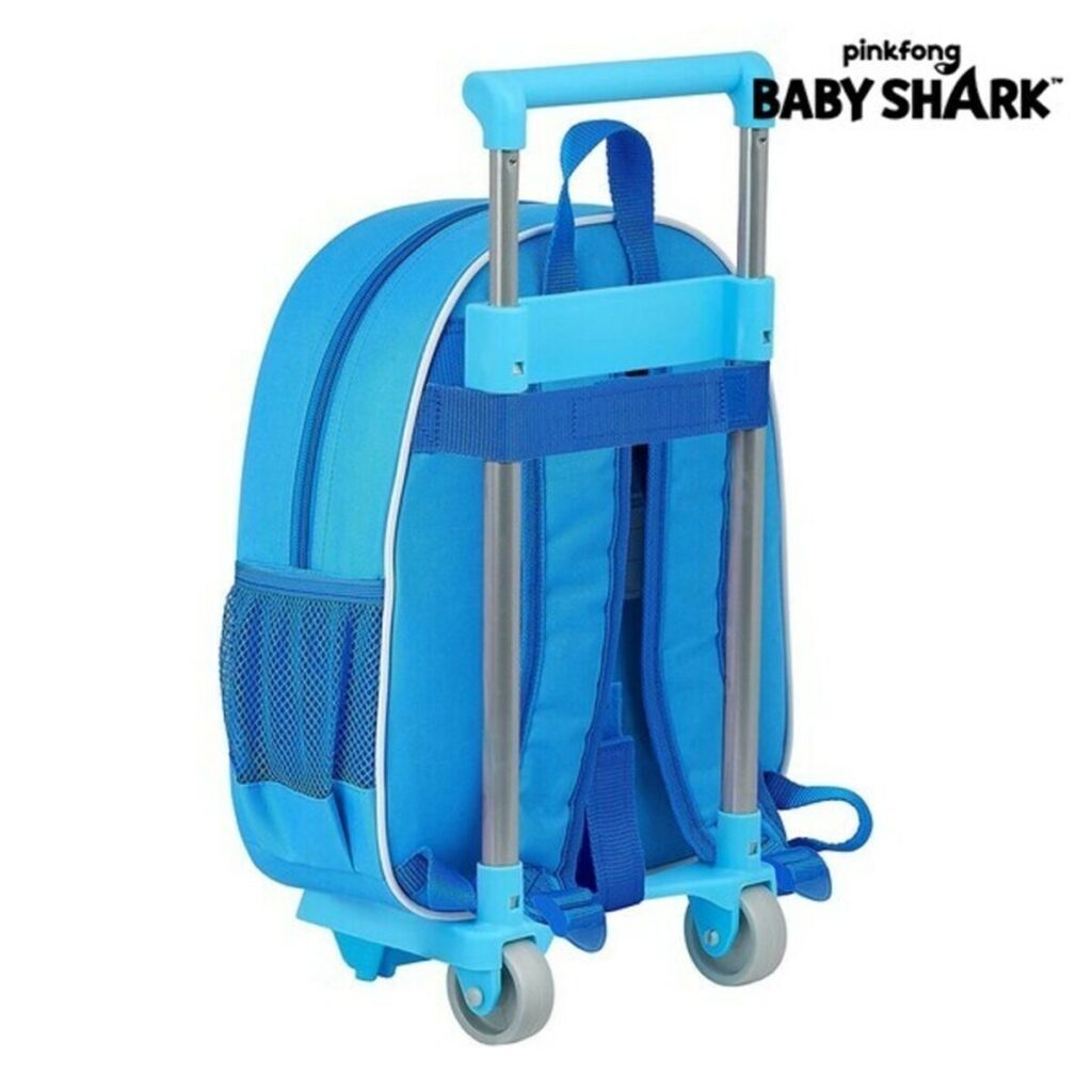 Σχολική Τσάντα 3D με Ρόδες 705 Baby Shark M020H Μπλε 27 x 32 x 10 cm