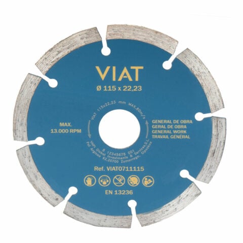 Δίσκος κοπής Viat 0711115 Τοιχοποιία / Εργασία Στεγνό Ø 115 x 2 x 22