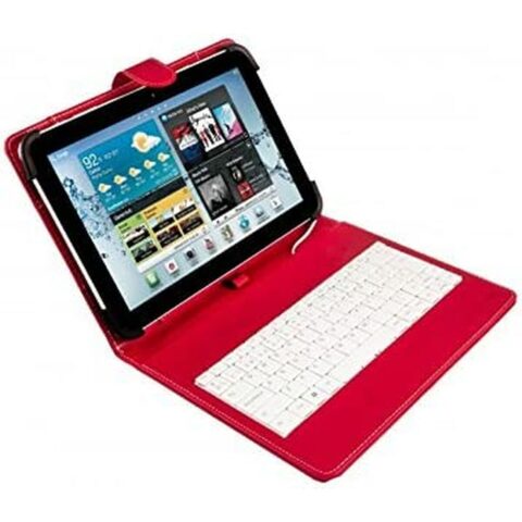 Θήκη Tablet και πληκτρολογιού Silver Electronics 111916140199 Κόκκινο Πληκτρολόγιο Qwerty QWERTY 9"-10.1"