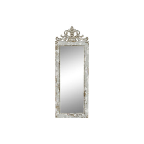 Τοίχο καθρέφτη DKD Home Decor Λευκό Έλατο Καθρέφτης Ξύλο MDF 39 x 3 x 108 cm