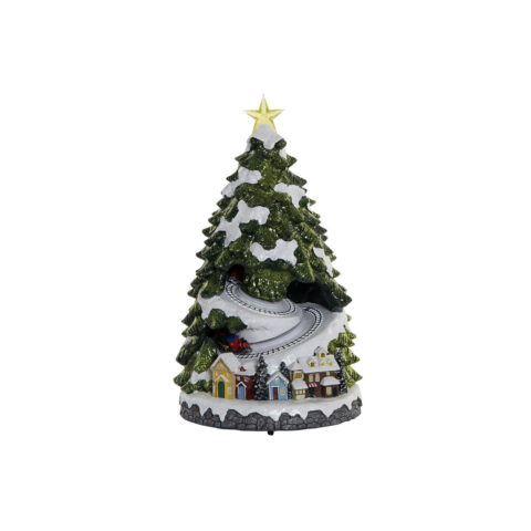 Χριστουγεννιάτικο δέντρο DKD Home Decor Kίνησης Φως LED Μουσικό Πολύχρωμο Ρητίνη 23 x 23 x 42 cm (3 Μονάδες)