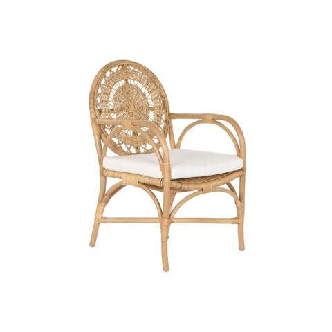 Καρέκλα DKD Home Decor Λευκό Φυσικό 55 x 65 x 90 cm