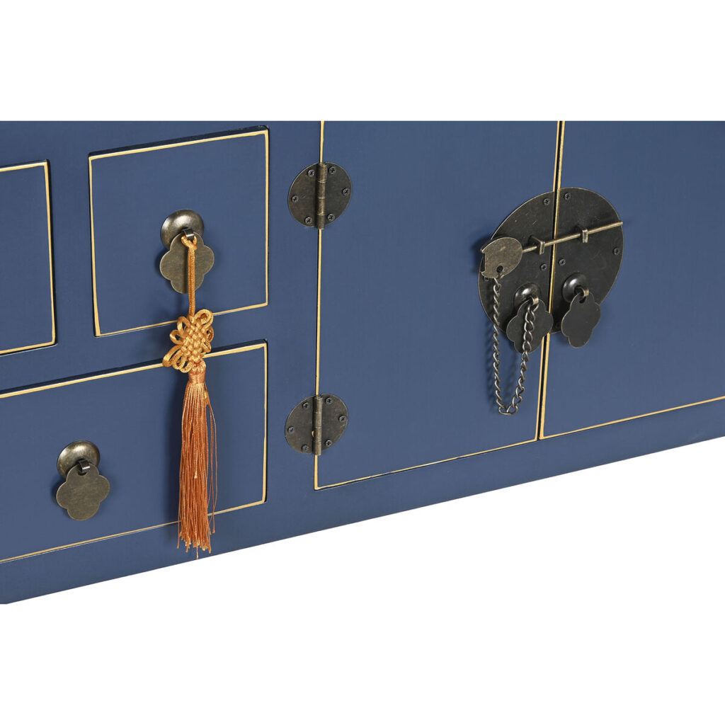Βοηθητικό Έπιπλο DKD Home Decor Μπλε Χρυσό Έλατο Ξύλο MDF 95 x 24 x 79 cm