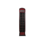 Μπουκαλοθήκη DKD Home Decor Telephone Μαύρο Κόκκινο Σκούρο γκρίζο Μέταλλο 40 x 38 x 175 cm